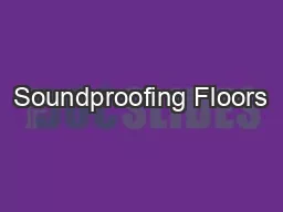 Soundproofing Floors