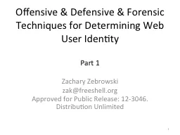 Offensive & Defensive & Forensic Techniques for Det