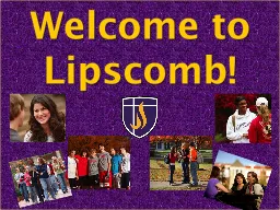 Welcome to Lipscomb!
