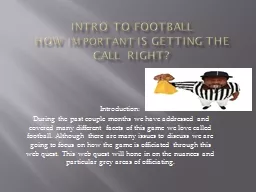 Intro to Football