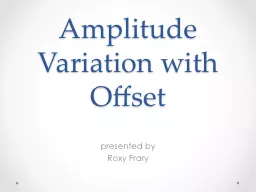 Amplitude Variation with Offset
