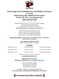 Pearland High School Softball Booster Club (PHSSBC) is host