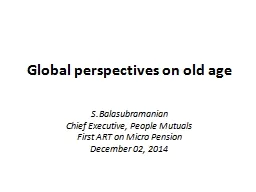 Global perspectives on old age