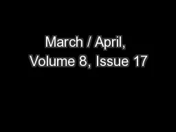 March / April, Volume 8, Issue 17
