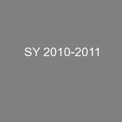SY 2010-2011