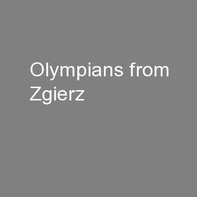 Olympians from Zgierz