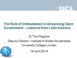 The Role of Ombudsmen in Advancing Open Government – Less