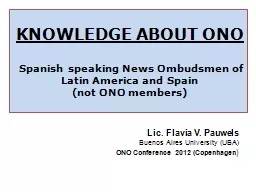 KNOWLEDGE ABOUT ONO