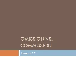 Omission vs. Commission