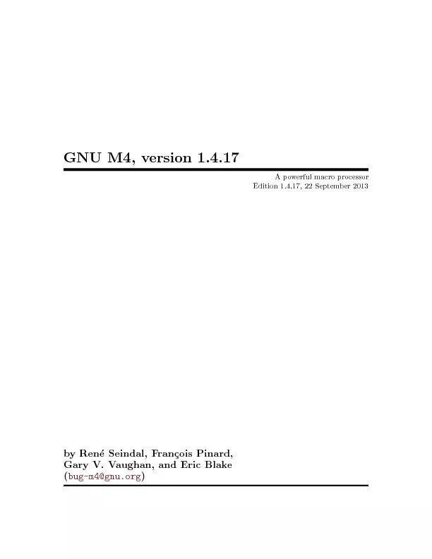 GNUM4,version1.4.17