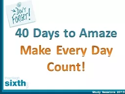 40 Days to Amaze