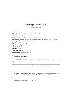 Package AMOEBA January   Version