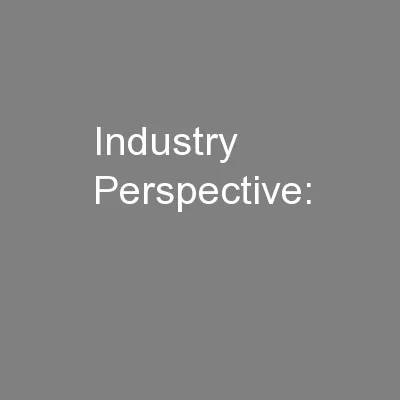 Industry Perspective: