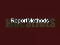 ReportMethods