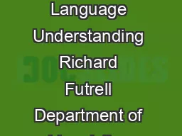 Measuring Amok Term Paper for CS U Natural Language Understanding Richard Futrell Department