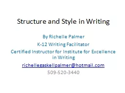 Structure and Style in Writing