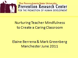 Nurturing Teacher Mindfulness