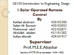 1.Solar Operated Remote