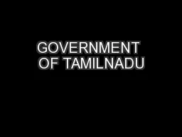 GOVERNMENT OF TAMILNADU