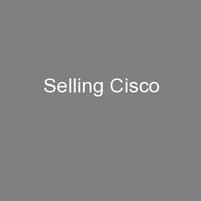 Selling Cisco