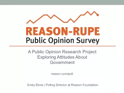 A Public Opinion Research Project Exploring Attitudes About