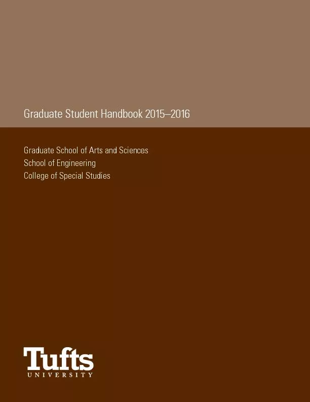 Graduate Student Handbook 2015–2016