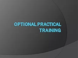 Optional Practical training
