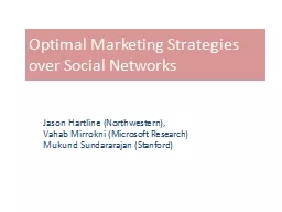 Optimal Marketing Strategies
