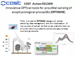 COST Action ES1309: