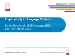 Employability for Language Students