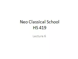 Neo Classical School