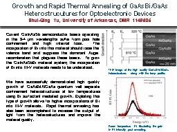 Growth and Rapid Thermal Annealing of