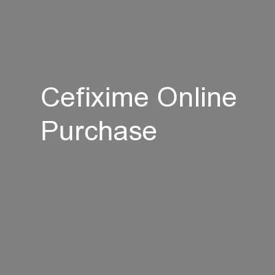 Cefixime Online Purchase
