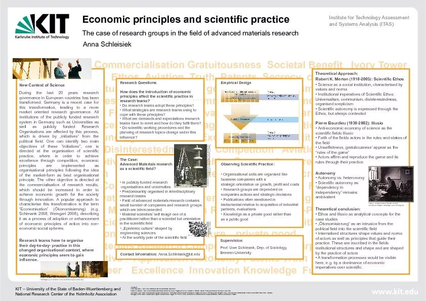 Economic principles and scientific practice