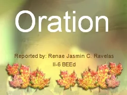 Oration