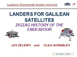 LANDERS FOR GALILEAN SATELLITES