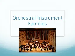 Orchestral Instrument Families