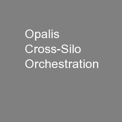 Opalis Cross-Silo Orchestration
