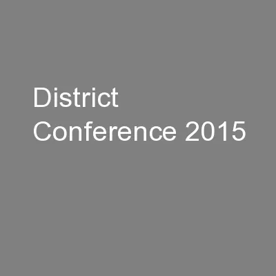 District Conference 2015