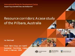 Resource corridors: A case study of the Pilbara,
