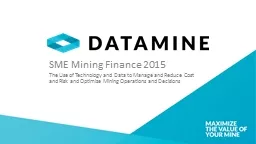 SME Mining Finance 2015