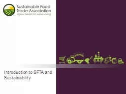 Introduction to SFTA and Sustainability