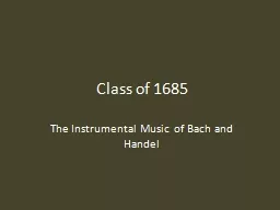 Class of 1685