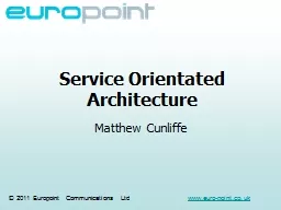 Service Orientated Architecture