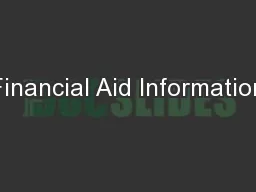 Financial Aid Information