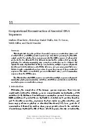 Computational Reconstruction of Ancestral DNA Sequences Mathieu Blanchette Abdoulaye Banir Diallo Eric D