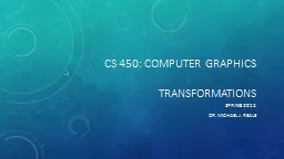 CS 450: Computer Graphics