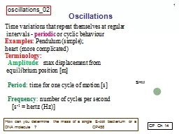 1 Oscillations