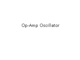 Op-Amp Oscillator