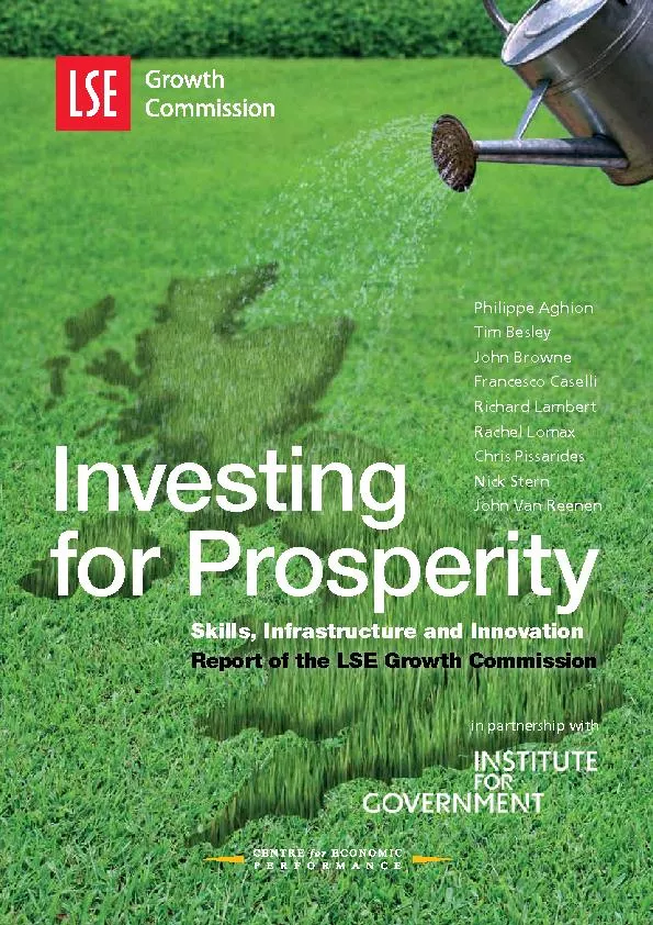 Tim Besley John Van ReenenInvesting for Prosperity